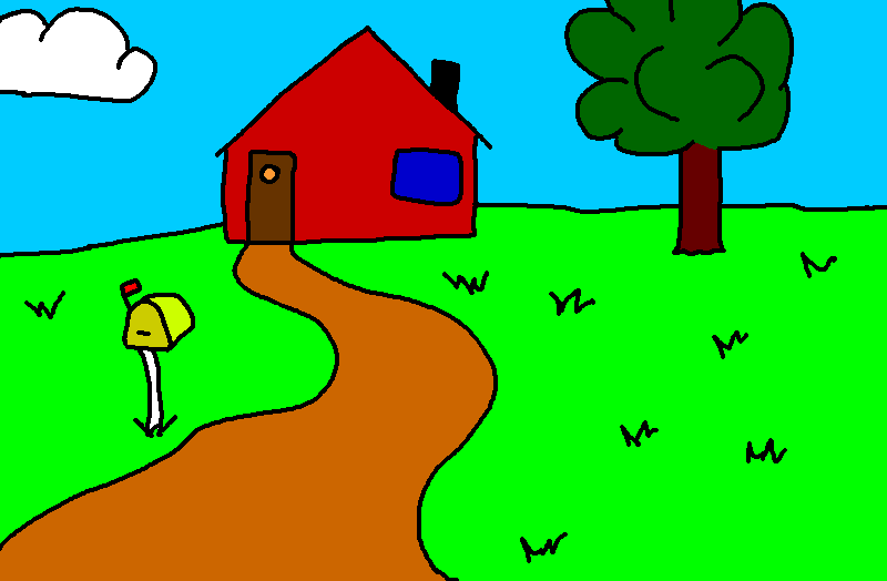 Uitzicht op voorkant van m'n huis.